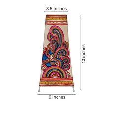 Traditional Indian Leather Art Lamp with Mythological Motif