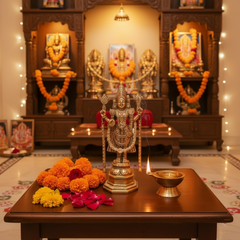 Brass Lord Venkateswara (Balaji) Idol: Embodiment of Prosperity and Grace