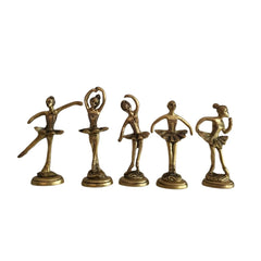 Brass Ballerina Figurines – Handcrafted Dancing Girl Statues for Home Décor Brass Ware
