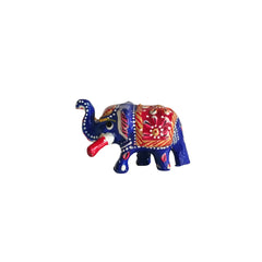Elegant Hand-Painted Wooden Miniature Elephant Wood Decorative