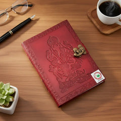 Handcrafted Leather Journal Diary - Perfect for Gifting Wood Decorative