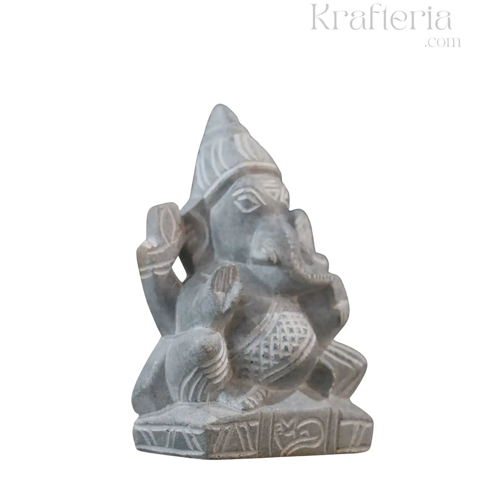 Ganesh Ji Statue in Soft Stone – Puja & Decorative Use belur shanker