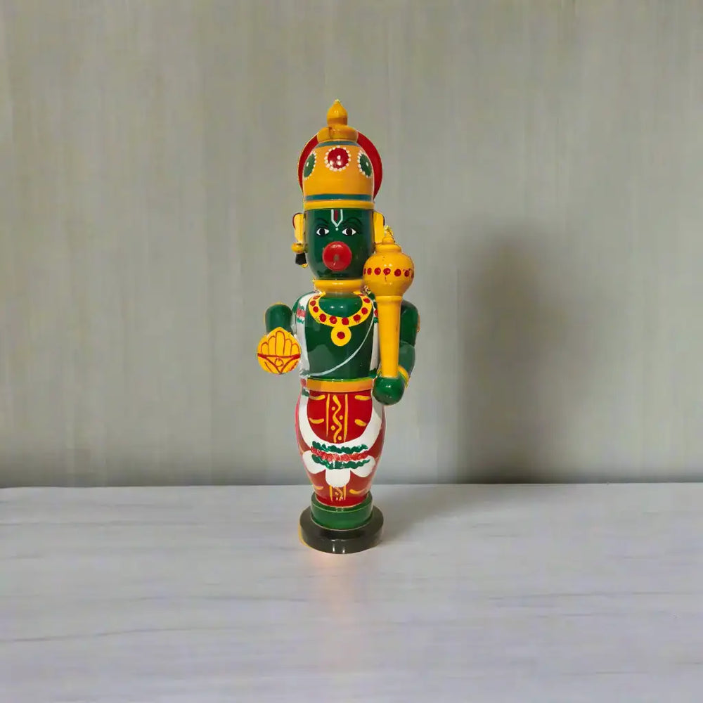 Etikoppaka Handcrafted Wooden Statues of Hanuman Etikoppaka Lacquerware