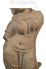 Celestial Beauty - A Carved Sandstone Wall Plaque