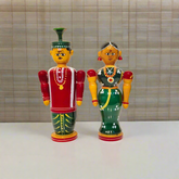 Etikoppaka Wooden Couple – South Indian Marriage Ceremony Folk Art