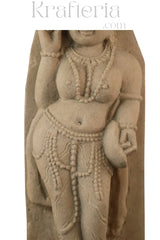 Divine Ornamentation - Apsara in the Act of Shringar Sand Stone