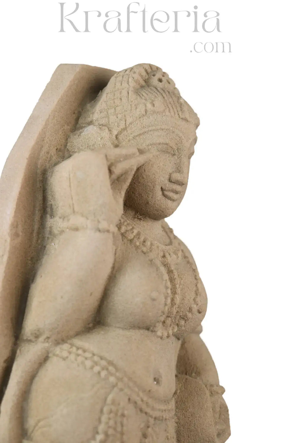 Divine Ornamentation - Apsara in the Act of Shringar Sand Stone