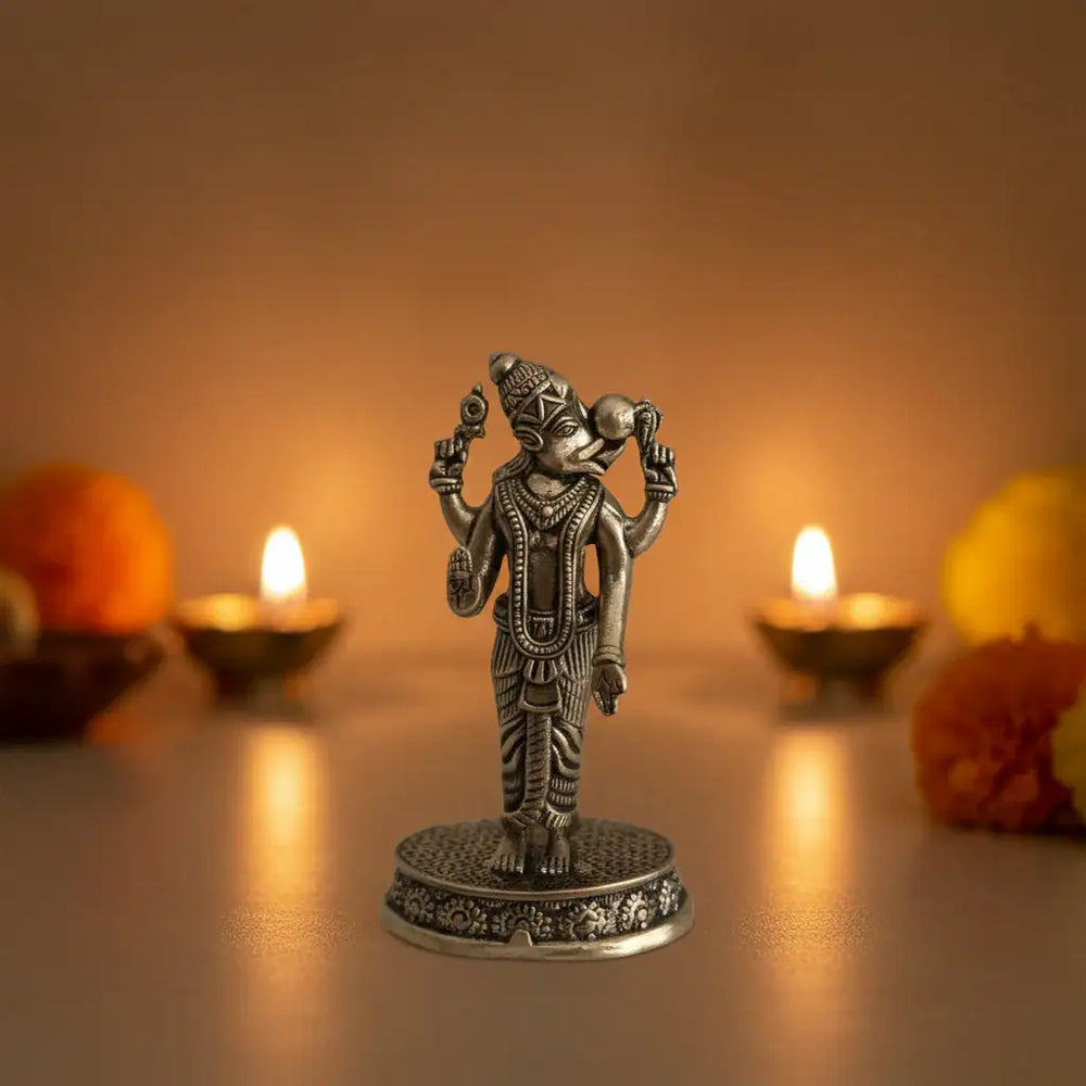 Brass Idol of Lord Varaha Avatar: Vishnu's Boar Incarnation Brass Ware