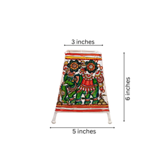 Sacred Elephant with Floral Motifs – Leather Shadow Art | Bed Lamp