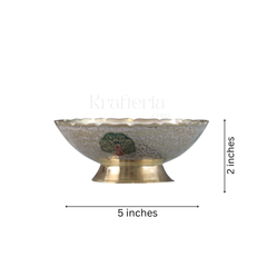 Peacock Glory - Centerpiece Brass Fruit Bowl