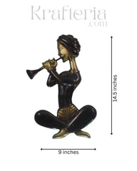 Rhythmic Silhouettes-Metal Musician Wall Decor Brass Ware
