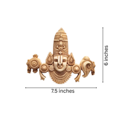 Intricately Carved Tirupati Balaji Swamy Face Wall Hanging