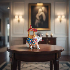 Hand-Painted Ambari – Intricate Decorative Artwork Metal Decorative