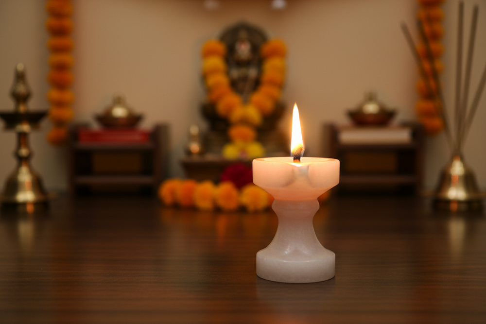 Handcrafted Marble Deepam/DIyas-Perfect for Puja & Home Decor Marble Soft Stone