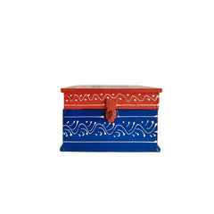 Colorful Hand-Painted Royal Elephant Wooden Jewellery Box Wood Decorative