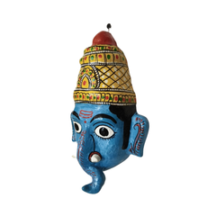 Handcrafted Ganesha Mask Wall Hanging – Cheriyal Art Decor wall decor