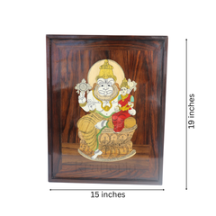 Lakshmi Narasimha Swamy in Rosewood Inlay – Divine Mysore Craft Wall Décor