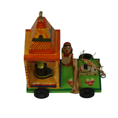 Hand-Painted Shiva Mandir – Traditional Wooden Decorative Temple for Home Wooden Lacquerware