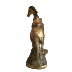 Galloping Brass Horse Statue | Ornate Handcrafted Rearing Horse Sculpture Brass Ware