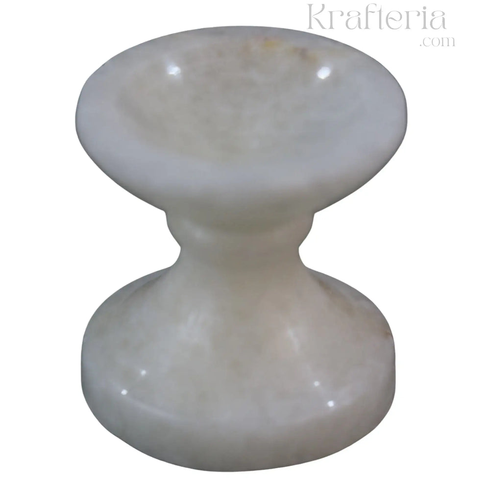 Handcrafted Marble Candle Holder – Elegant Home Decor Marble Soft Stone