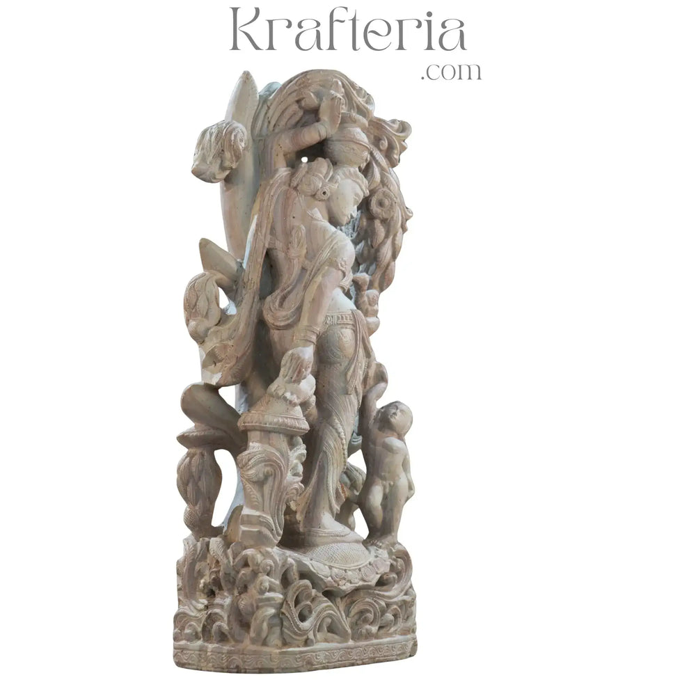 Ellora Lady Sculpture – Inspired by Ancient Indian Art Soft Stone