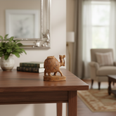 Intricately Hand-Carved Wooden Camel | Rustic Home Decor Piece