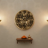 Vishnu Avatar and Goddess Durga in the center Brass Ware
