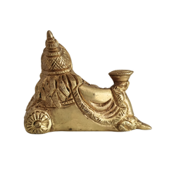 Brass Lord Kubera Reclining Idol - Hindu God of Wealth & Prosperity