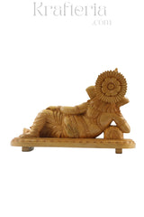 Ganesha in Resting Pose – Beautiful Handcarved Wooden Art