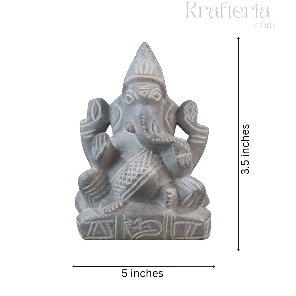 Ganesh Ji Statue in Soft Stone – Puja & Decorative Use belur shanker
