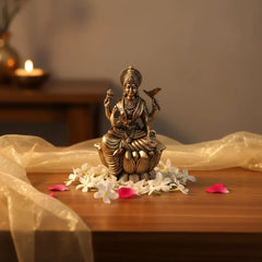 Divine Goddess Lakshmi Brass Idol – Epitome of Prosperity and Grace Brass Ware