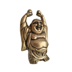 Brass Laughing Buddha Statue - Prosperity and Good Luck Figurines Brass Ware