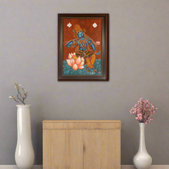 Padma Krishna – The Lotus-Seated Divine in Mural Form