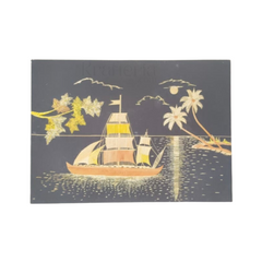 Straw Marquetry Sailing Ship
