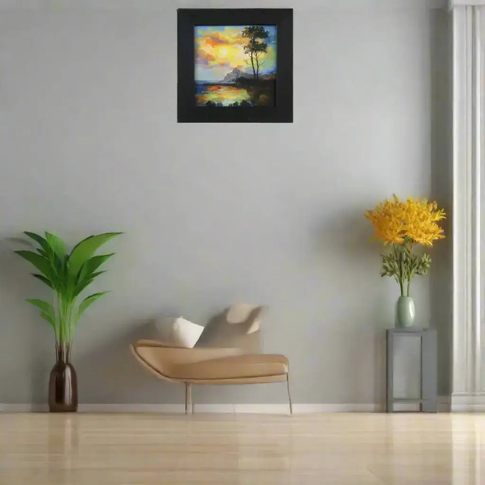 Sunlit Sea Shore – Landscape Mural Painting Sargaalaya