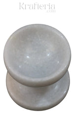 Marble Diya on Stand – Auspicious Lighting for Temple & Home Marble Soft Stone