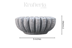 Elegant Marble Ruffle Edge Decorative Bowl
