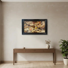 Handcrafted Rosewood Inlay Frame – Women by Riverside in Indian Village Inlay Art