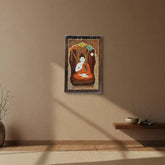 Divine Buddha Photo Frame in Rosewood Inlay – Ethnic Spiritual Wall Decor Arun