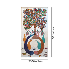 Circle of Life - From Roots to Rivers Gond Art