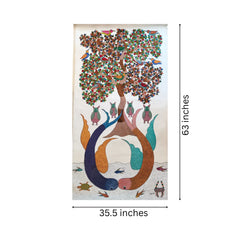 Circle of Life - From Roots to Rivers Gond Art Paintings