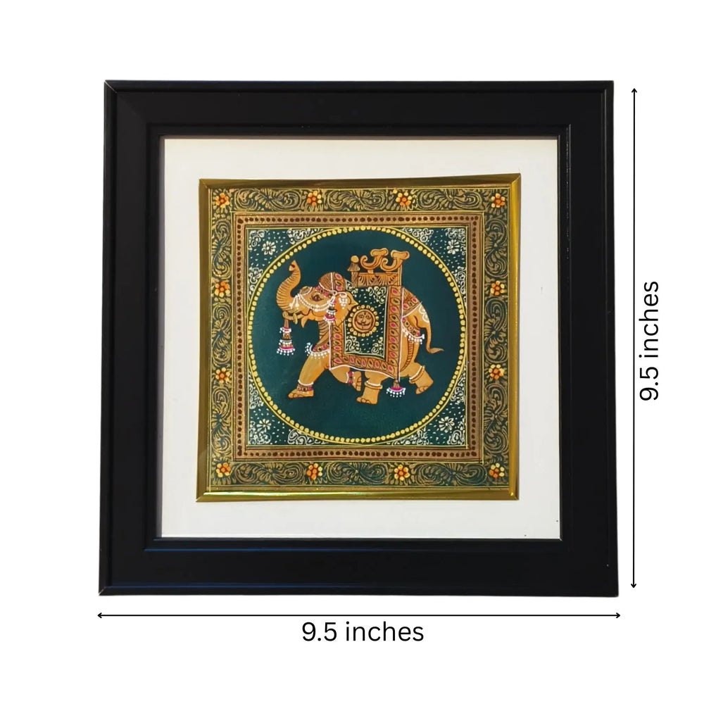 Mughal Elephant Miniature Painting Paintings