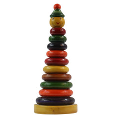 Non-toxic painted wooden stacker toy