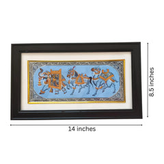Maharaja's Procession - An Enthralling MiniaturePaiting Paintings