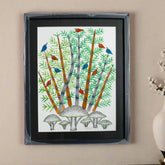 Gond Bamboo Grove - Forest Life Painting Gond Painting