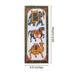 Rajasthani Miniature Panel - Ceremonial Animals