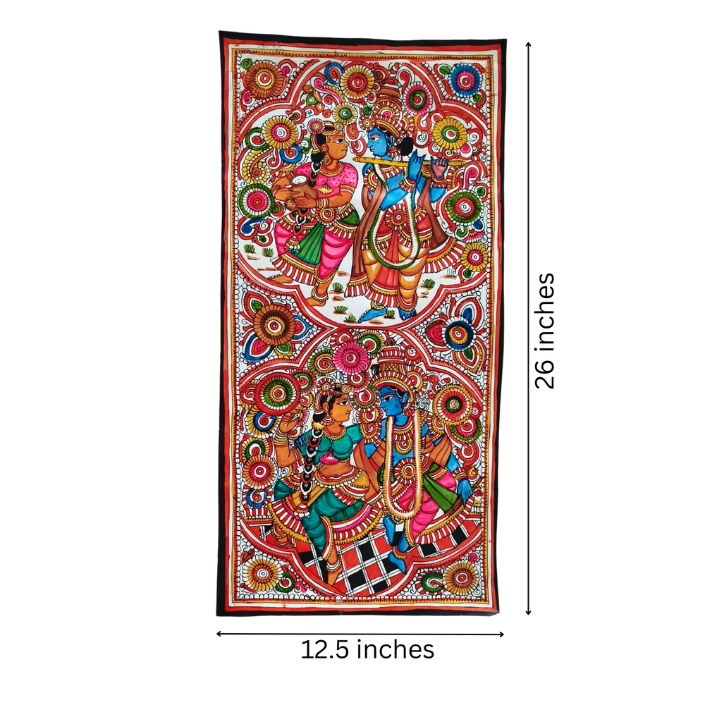 Raas Leela - Celestial Dance of Love and Devotion Leather Paintings