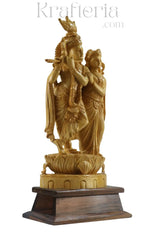 Devotional Radha Krishna Sculpture – Timeless Handcrafted Masterpiece ESHWAR HANDICRAFTS