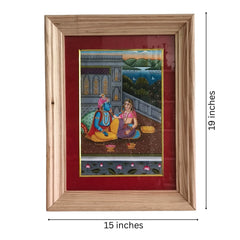 The Divine Couple - Radha and Krishna at Leisure Painting Paintings