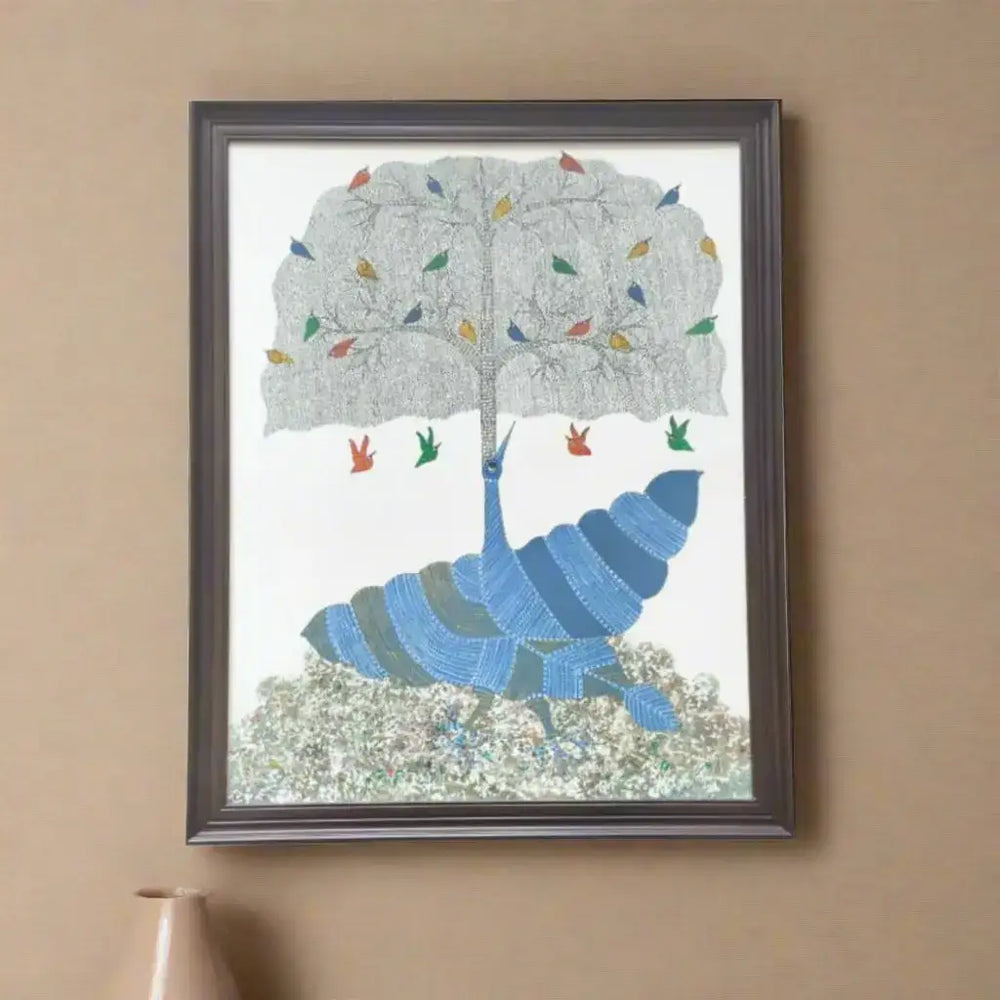The Tree Of Life Gond Harmony Painting Gond Painting